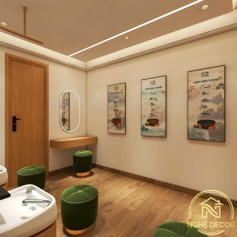 Thiết kế sảnh spa Suto Care dưỡng sinh gia đình – quận Tân Phú, Tp. Hồ Chí Minh