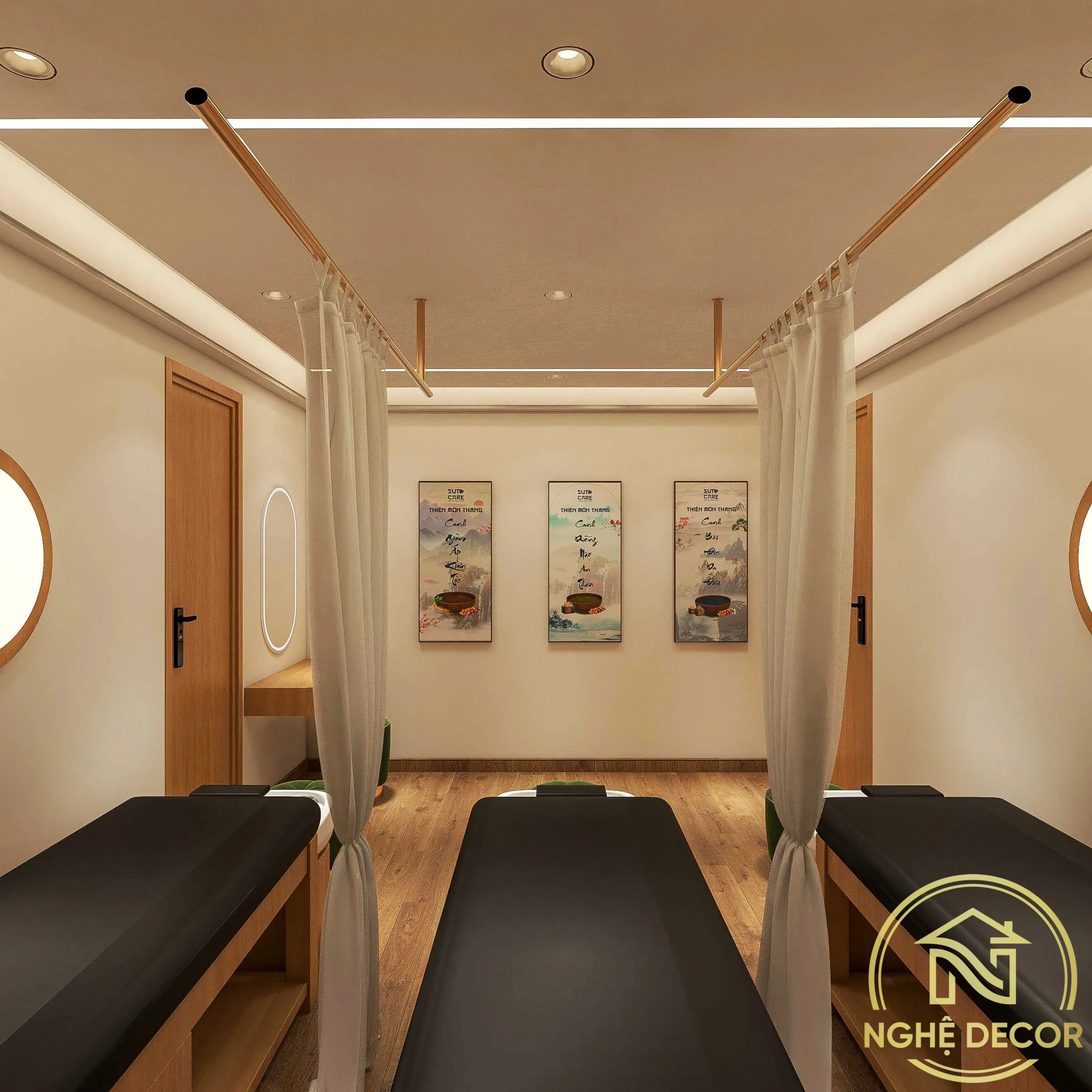 Thiết kế sảnh spa Suto Care dưỡng sinh gia đình – quận Tân Phú, Tp. Hồ Chí Minh