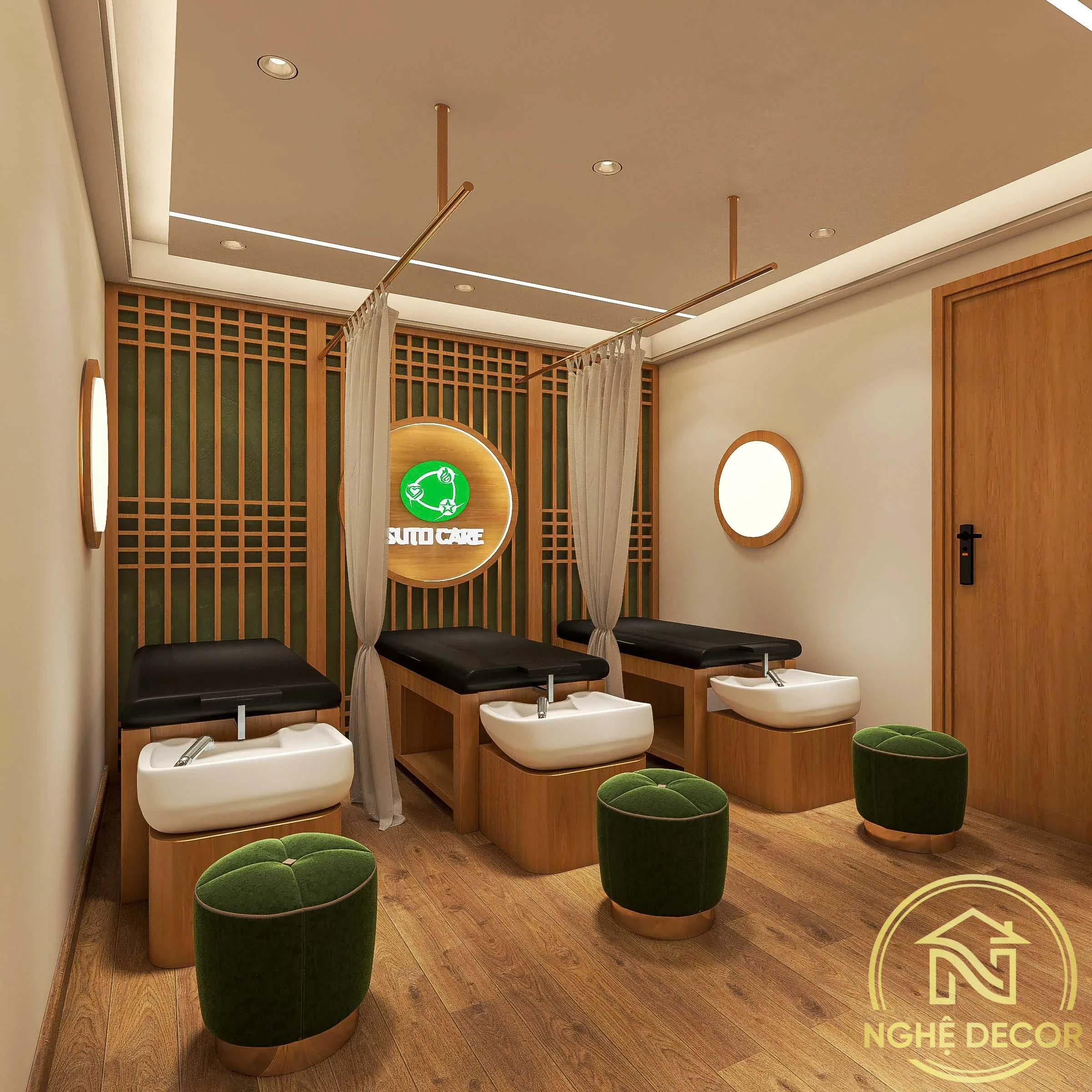 Thiết kế sảnh spa Suto Care dưỡng sinh gia đình – quận Tân Phú, Tp. Hồ Chí Minh